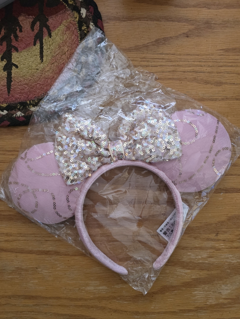 Pink and Gold, Sparkling Sequin Mouse Ear Headband